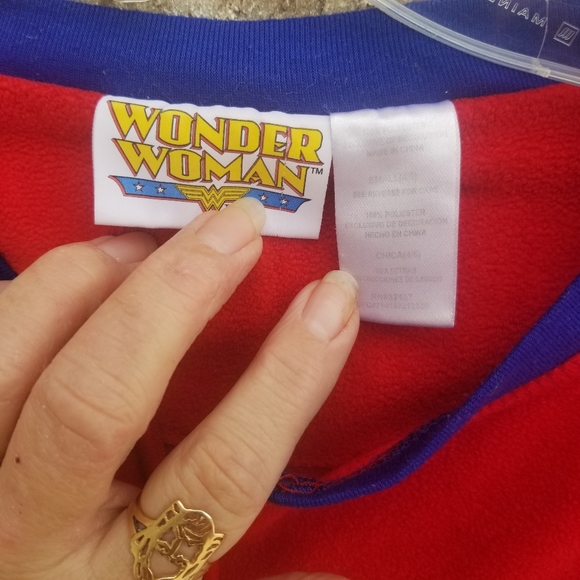 Wonder Woman Pajamas Costume DC Comics Footed RedBlue OnePiece Small/Medium pjs - Picture 9 of 10